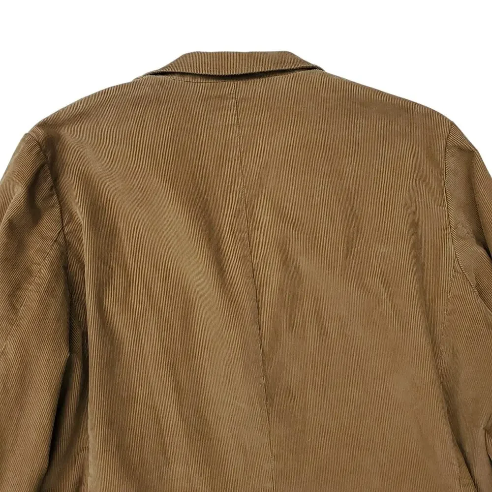 Vintage J Crew Brown Corduroy Blazer Ivy Prep Professor 3 Btn Sport Jacket Sz L